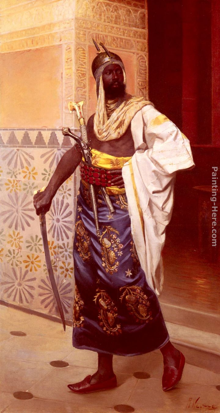 A Nubian Guard painting - Rudolphe Weisse A Nubian Guard art painting